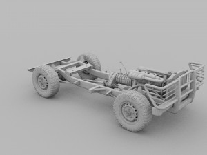 full land rover defender 90 pick up seethrough Modelo 3D