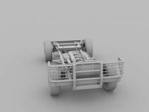 full land rover defender 90 pick up seethrough Modelo 3D