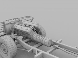 full land rover defender 90 pick up seethrough Modelo 3D