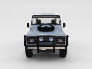 full land rover defender 90 pick up seethrough Modelo 3D