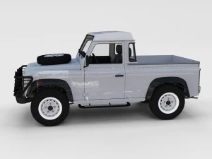 full land rover defender 90 pick up seethrough 3D Model