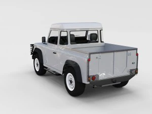full land rover defender 90 pick up seethrough 3D Model
