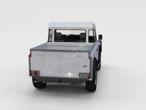 full land rover defender 90 pick up seethrough Modelo 3D