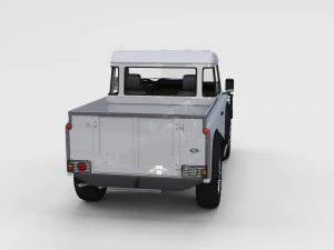 full land rover defender 90 pick up seethrough 3D Model
