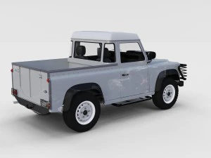 full land rover defender 90 pick up seethrough 3D Model
