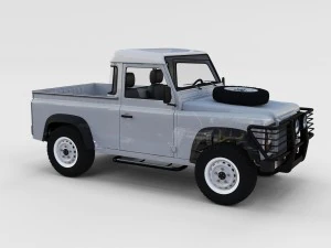 full land rover defender 90 pick up seethrough 3D Model