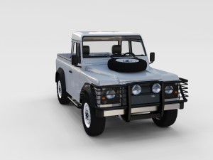 full land rover defender 90 pick up seethrough Modelo 3D