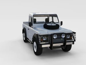 full land rover defender 90 pick up seethrough 3D Model