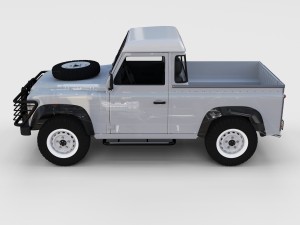 full land rover defender 90 pick up seethrough Modelo 3D
