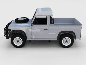 full land rover defender 90 pick up seethrough 3D Model