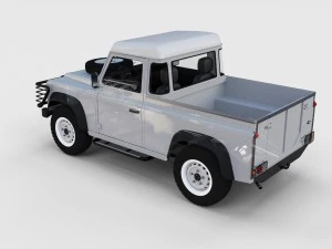 full land rover defender 90 pick up seethrough 3D Model