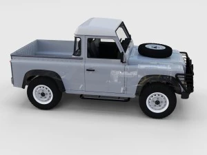 full land rover defender 90 pick up seethrough 3D Model