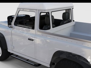 full land rover defender 90 pick up seethrough Modelo 3D