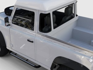 full land rover defender 90 pick up seethrough Modelo 3D