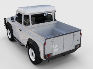 full land rover defender 90 pick up seethrough Modelo 3D