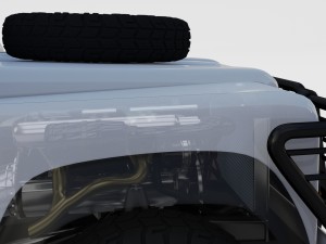 full land rover defender 90 pick up seethrough Modelo 3D