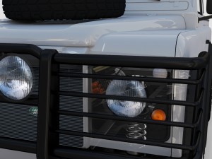 full land rover defender 90 pick up seethrough Modelo 3D