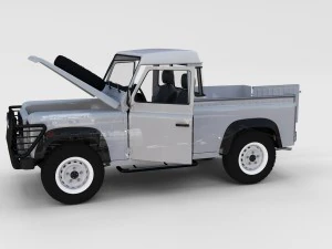 full land rover defender 90 pick up seethrough 3D Model