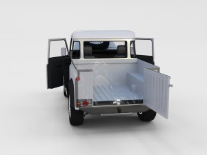 full land rover defender 90 pick up seethrough Modelo 3D