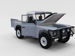 full land rover defender 90 pick up seethrough 3D Model