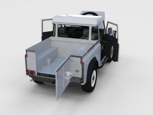 full land rover defender 90 pick up seethrough Modelo 3D