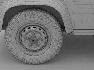 full land rover defender 90 pick up seethrough Modelo 3D