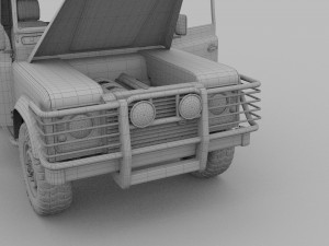 full land rover defender 90 pick up seethrough Modelo 3D