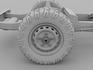 full land rover defender 90 pick up seethrough Modelo 3D