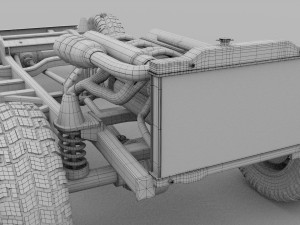 full land rover defender 90 pick up seethrough Modelo 3D