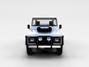 land rover defender 90 pick up w interior rev Modello 3D
