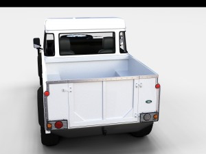 land rover defender 90 pick up w interior rev Modello 3D