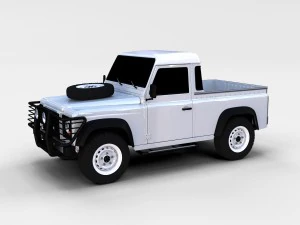 land rover defender 90 pick up rev 3D Модель