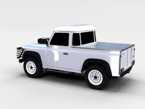 land rover defender 90 pick up rev Model 3D