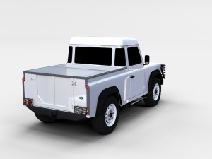 land rover defender 90 pick up rev Model 3D