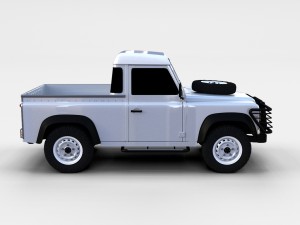 land rover defender 90 pick up rev Model 3D