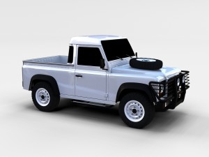 land rover defender 90 pick up rev Model 3D