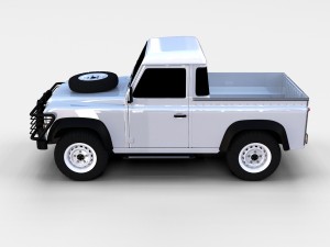 land rover defender 90 pick up rev Model 3D