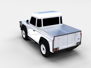 land rover defender 90 pick up rev Model 3D