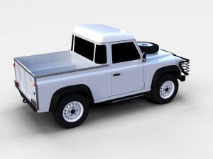 land rover defender 90 pick up rev Model 3D