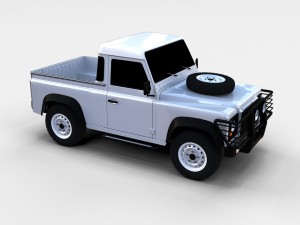 land rover defender 90 pick up rev Model 3D