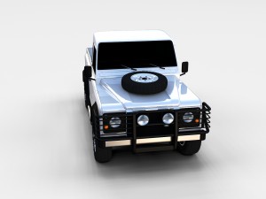 land rover defender 90 pick up rev Model 3D