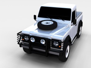land rover defender 90 pick up rev Model 3D