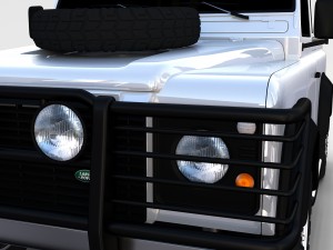land rover defender 90 pick up rev Model 3D