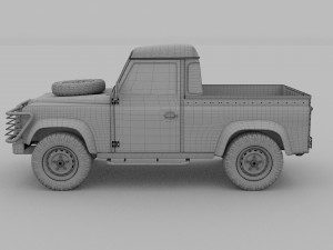 land rover defender 90 pick up rev Model 3D