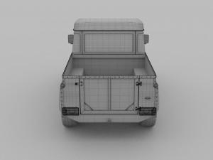 land rover defender 90 pick up rev Model 3D