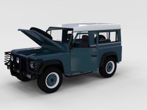 full land rover defender 90 station wagon rev 3D Model