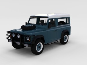 full land rover defender 90 station wagon rev 3D Модель