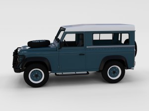 full land rover defender 90 station wagon rev 3D Модель