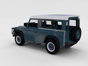 full land rover defender 90 station wagon rev 3D Модель