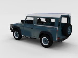 full land rover defender 90 station wagon rev 3D Model